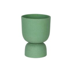 Blanche Polystone Planter Pot, Small, Green