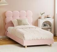Bluford Single Bed Frame Pink