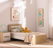 Cabin Single Led Bed Frame Brown