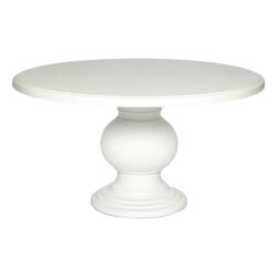 Calabria Magnesia Indoor / Outdoor Round Pedestal Dining Table, 140cm