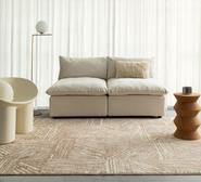 Chita Geometric Washable Rug Brown Large