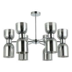 Clessidra Glass & Iron Chandelier, Smoke