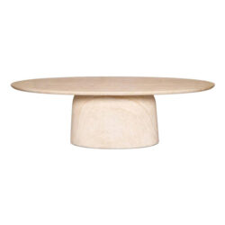 Corsica Travertine Look Magnesia Indoor / Outdoor Oval Dining Table, 240cm