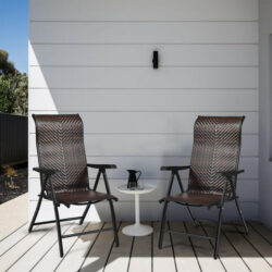 Costway2 Piece Outdoor Patio Rattan Folding Chair with Adjustable High Backrest for Garden Balcony