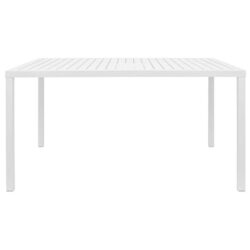 Cube Italian Made Commercial Grade Indoor / Outdoor Dining Table, 140cm, White