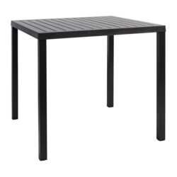 Cube Italian Made Commercial Grade Indoor / Outdoor Square Dining Table, 80cm, Anthracite