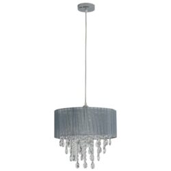 Delia Droplet Chandelier, Grey