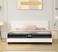 Demetrius Boucle Double Bed With Mattress Set White Single