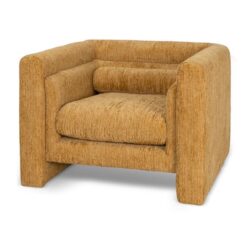 Dilipa Fabric Armchair - Yellow Sand by Interior Secrets - AfterPay Available