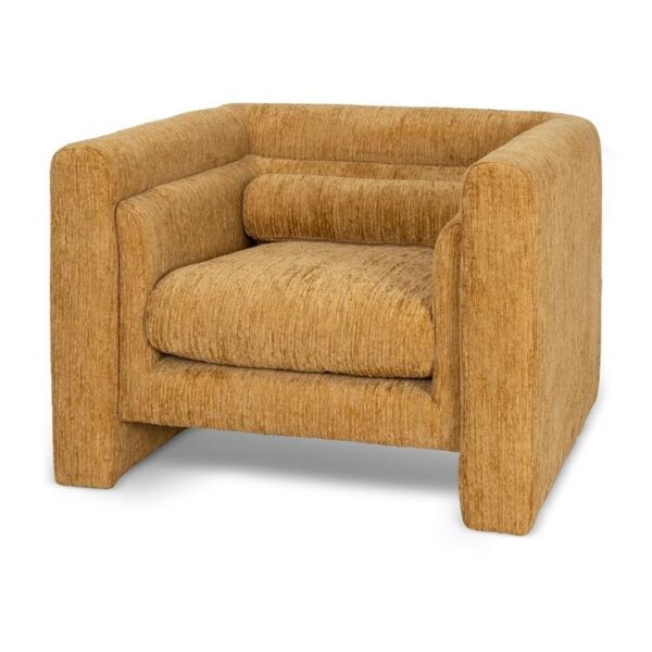 Dilipa Fabric Armchair - Yellow Sand by Interior Secrets - AfterPay Available