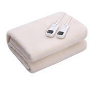 Dreamaker Fleece Top Multizone Electric Throw Blanket Neutral King