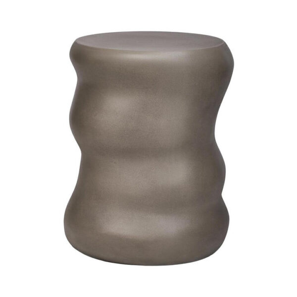 Dune Concrete Indoor / Outdoor Accent Stool / Side Table, Grey