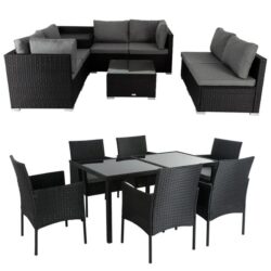 Ebony Elegance Outdoor Dining Set
