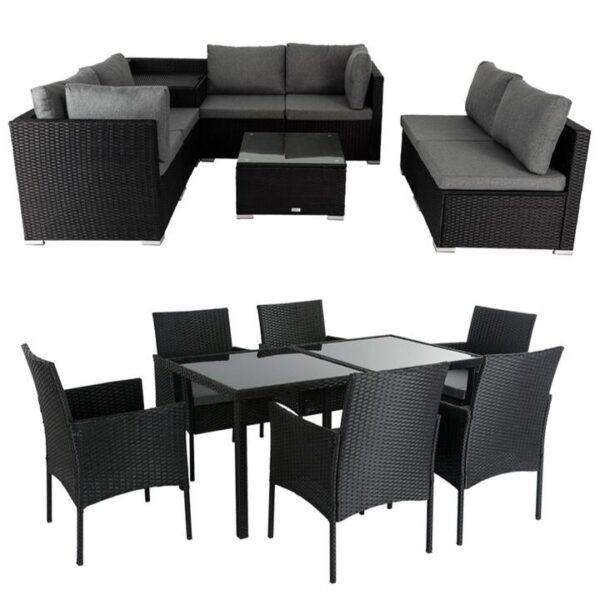 Ebony Elegance Outdoor Dining Set