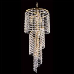 Eos Asfour Crystal Pendant Light / Chandelier, 31cm, Gold