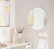 Essentials Round Mirror White