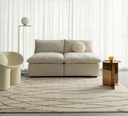 Etasha Lined Washable Rug Neutral Large