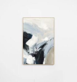 Ex Display - Eden Blue 2 Framed Canvas Wall Art Print - White Frame by Interior Secrets - AfterPay Available