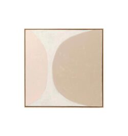 Ex Display - Ellipse Hand Painted Framed Wall Art - Blush by Interior Secrets - AfterPay Available