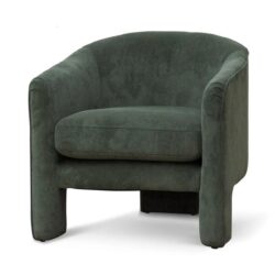 Ex Display - Jerrod Fabric Armchair - Olive Green by Interior Secrets - AfterPay Available