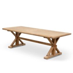 Ex Display - Winston Reclaimed 2.4m Elm Wood Dining Table - Rustic Natural by Interior Secrets - AfterPay Available