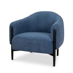 Farina Fabric Armchair - Navy Blue by Interior Secrets - AfterPay Available