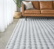 Fluff 270 X 180Cm Washable Rug Grey