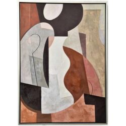 "Geo Abstract" Framed Canvas Wall Art, 70cm, Terracotta
