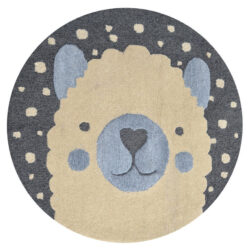 Grizzly Handmade Kids Wool Round Rug, 100cm