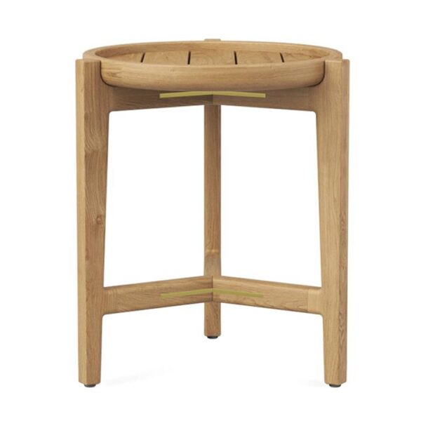 Hasmark Teak Timber Outdoor Round Tray Top Side Table