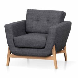 Helgrim Fabric Armchair - Metal Grey by Interior Secrets - AfterPay Available