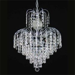 Hera Asfour Crystal Pendant Light / Chandelier, 33cm, Chrome