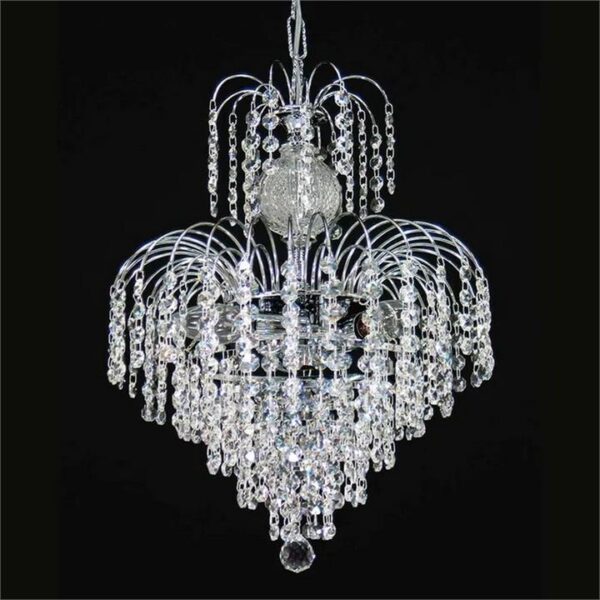 Hera Asfour Crystal Pendant Light / Chandelier, 33cm, Chrome
