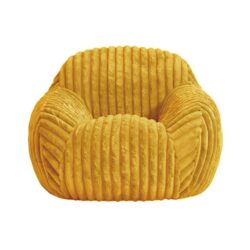 I AM FAKE Faux Fur Corduroy Kids Snug Chair, Amber
