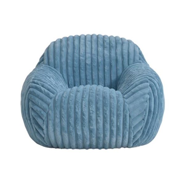 I AM FAKE Faux Fur Corduroy Kids Snug Chair, Blue