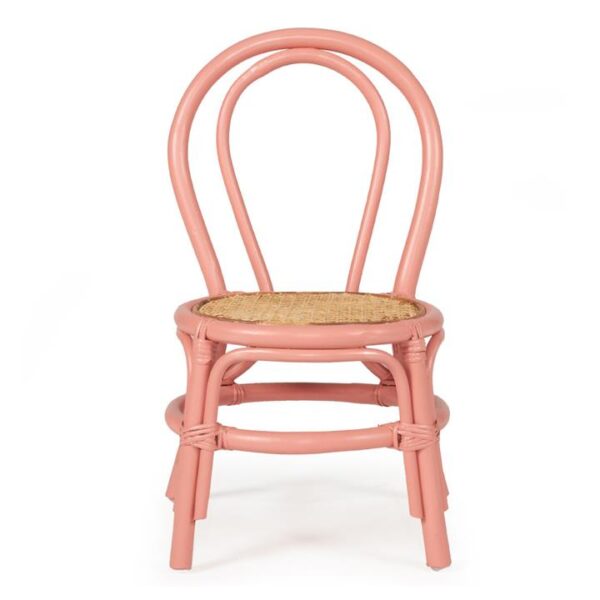 Jessie Rattan Kids Chair, Pink