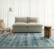 Koni Tribal Washable Rug Blue Medium