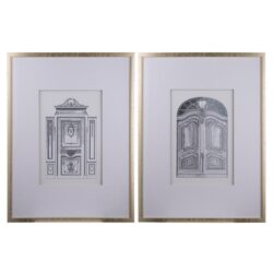 Lafferial 2 Piece Framed Wall Art Print Set, 80cm