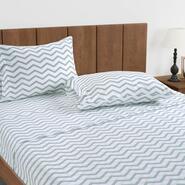 Lane Linen Double Quilt Cover Set Blue