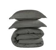 Lane Linen Organic Cotton Single Quilt Cover Set Grey