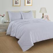 Lane Linen Queen Quilt Cover Set White