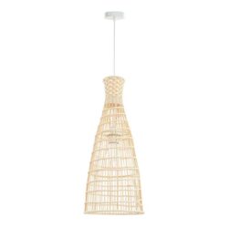 Liles Rattan Hanging Pendant Light Lamp Large Natural