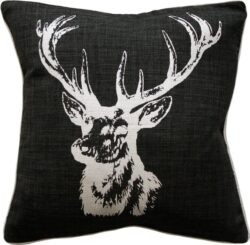 Limon Buck Cushion - Charcoal