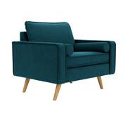 Lisbon Armchair Blue 1 Seater