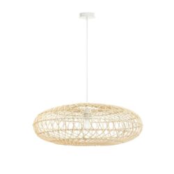 Lona Spheroid Bamboo Rattan Hanging Pendant Light Lamp Small Natural