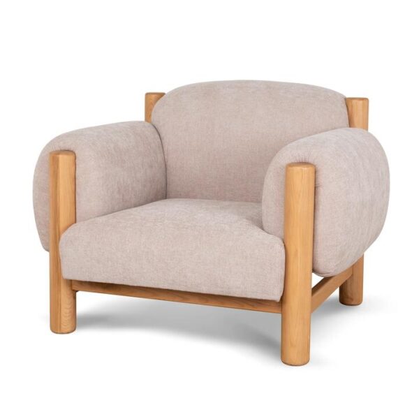 Luca Natural Armchair - Blush Linen by Interior Secrets - AfterPay Available