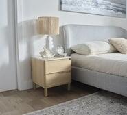 Madeira 2 Drawer Bedside Table Brown