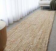 Malik 400 X 80Cm Runner Rug White
