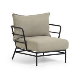 Mare Steel Frame Outdoor Armchair - Beige by Interior Secrets - AfterPay Available