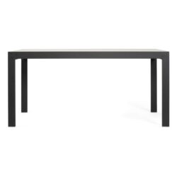 Marlo Ceramic Topped Metal Indoor / Outdoor Dining Table, 160cm, Black